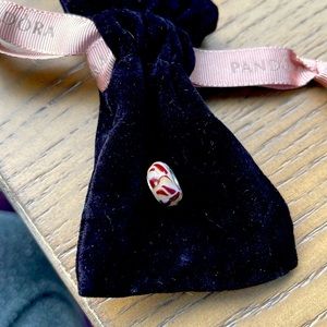 New Chamilia mauve pink brown swirl bead